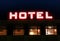 Illuminated hotel sign