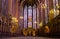 Illuminated interior of the Sainte Chapelle