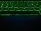 illuminated keyboard or flashing keyboard. cool keyboard with its green light use in the dark. Dark mode