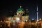 Illuminated landmark Berlin Cathedral / Berliner Dom at night