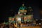 Illuminated landmark Berlin Cathedral / Berliner Dom at night