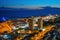 Illuminated Las Americas at night in Tenerife island, Spain