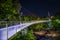 Illuminated Liberty Bridge in Downtown Greenville South Carolina