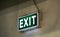 Illuminated Lightbox Exit Sign on The Wall