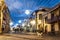 Illuminated main street in Teror, Gran Canaria, Canary Islands, Spain