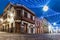 Illuminated main street in Teror, Gran Canaria, Canary Islands, Spain