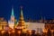 Illuminated Moscow Kremlin in winter