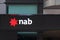 Illuminated NAB National Australian Bank logo