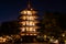 Illuminated oriental building in Japan Pavillion at Epcot 29