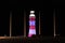 Illuminated Plymouth Eddystone Lighthouse