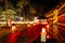 Illuminated relaxation area of luxury hotel