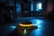 illuminated robotic vacuum operating in a dark room