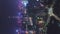 Illuminated Shenzhen City at Night. Futian District. China. Aerial View. Vertical Video