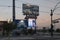 Illuminated sign honoring fallen Nevada Highway Patrol office killed in the line of duty, Las Vegas, Nevada.