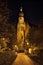 The Illuminated Sint-Katharina Church at nighttime, Hoogstraten, Flanders, Belgium