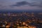 Illuminated skyline of Barcelona during night, Bunkers del Carmel