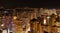 Illuminated skyscrapers of a Benidorm city at night