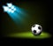 Illuminated soccer ball