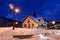 Illuminated Street of Megeve on Christmas Eve