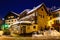 Illuminated Street of Megeve on Christmas Night