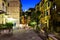 Illuminated Street of Riomaggiore in Cinque Terre