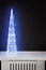 Illuminated tall triangular Christmas light decoration