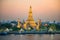 Illuminated Temple of Dawn or Wat Arun