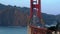 Illuminated traffic on Golden Gate Bridge in San Francisco