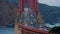 Illuminated traffic on Golden Gate Bridge in San Francisco