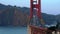 Illuminated traffic on Golden Gate Bridge in San Francisco