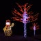 Illuminated trees and Snowman