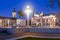 Illuminated Unirii Square in Oradea