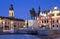 Illuminated Unirii Square in Oradea