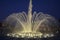 Illuminated water fountains in the Circuito Magico de Agua. Lima Peru