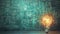 Illuminating Ideas: Light Bulb on Chalkboard