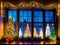 Illuminating Winter Nights Captivating Light Up Festive Window Decorations.AI Generated