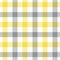 Illuminating yellow and ultimate gray seamless plaid pattern, vector illustration. Seamless tartan pattern