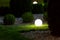 Illumination backyard light garden with electric ground lantern.