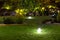 illumination park light garden with electric ground ball lantern.