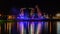 Illuminations in the Polish city of Szczecin, ferris wheel, port grider at night, europa