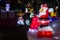 illumined snowman in the christmas decorative background