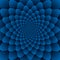 Illusion art abstract flower mandala decorative pattern blue background square