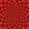 Illusion art abstract flower mandala decorative pattern red background square