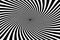 Illusion rays on a white background. Vector Illustration. Retro sunburst background. Grunge design element. Black and white backdr