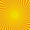Illusion rays on yellow background. Vector Illustration. Retro sunburst background. Grunge design element. Sunshine effect. Good f