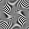 Illusion of spiral swirl vortex movement. Lines pattern and texture