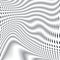 Illusive background with black chaotic lines, moire style. Contrast geometric trance pattern.