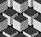 Illusive continuous monochrome pattern, decorative abstract