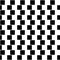 Illusory monochrome background with mosaic of squares. Seamlessl