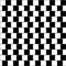 Illusory monochrome background with mosaic of squares. Seamlessl